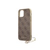 Чехол Guess для iPhone 12 Pro Max PU 4G Charms collection Hard. Цвет: коричневый