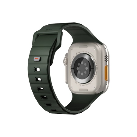 Ремешок силиконовый Uniq Stride FKM для Apple Watch 49мм/45мм/44мм/42мм. Цвет: зеленый
