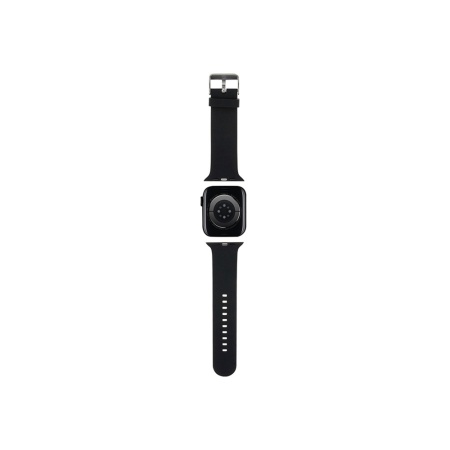 Ремешок силиконовый Lagerfeld 3D Rubber NFT Karl head для Apple Watch 42/44/45мм. Цвет: черный