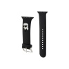 Ремешок силиконовый Lagerfeld 3D Rubber NFT Karl head для Apple Watch 42/44/45мм. Цвет: черный