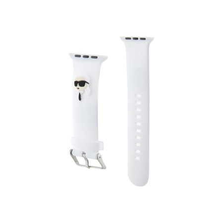 Ремешок силиконовый Lagerfeld для AW 38/40/41мм. 3D Rubber NFT Karl head. Цвет: белый