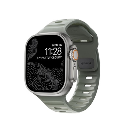 Ремешок Nomad Sport Strap M/L для Apple Watch 42/44/45/49мм. Цвет: серый