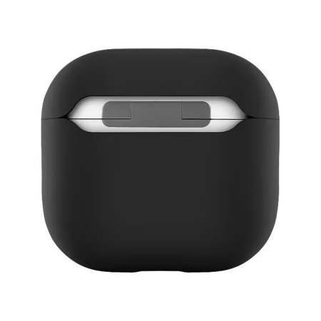 Чехол усиленный uBear Touch Pro для AirPods 4, силикон. Цвет: черный
