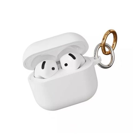 Чехол vlp Charm Case для AirPods 4, силикон. Цвет: белый