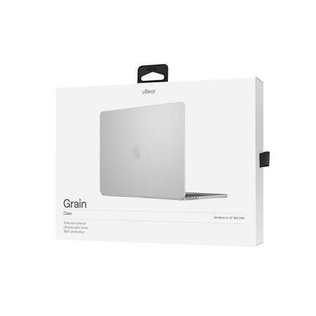 Накладка Ubear Grain Case для MacBook AIr 13" (2022). Цвет: белый