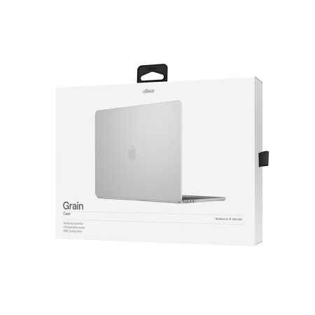Накладка Ubear Grain Case для MacBook Air 15" (2023). Цвет: белый