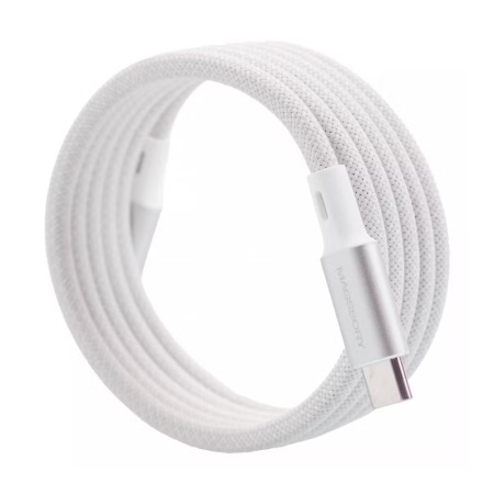 Кабель магнитный Magssory CBL001 USB-C — USB-C, 60W, 1.2м. Цвет: серебро