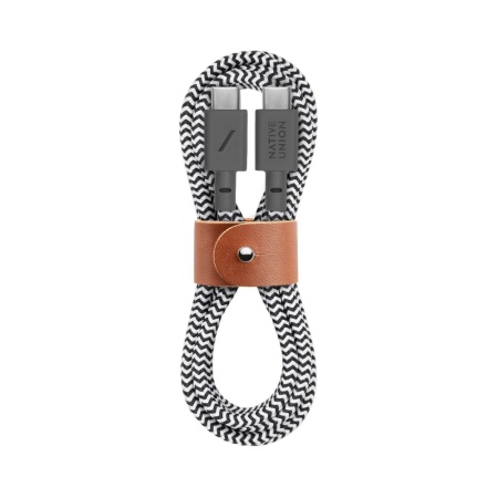 Кабель Native Union USB-C — USB-C, 60W, 1.2 м. Цвет: "Зебра"
