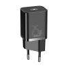 Адаптер питания Baseus Super Si Quick Charger 1C 25 Вт + кабель Type-C - Type-C 1м. Цвет: чёрный