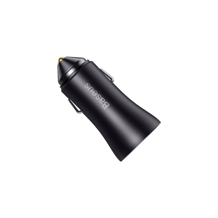 Автомобильное ЗУ Baseus Golden Contactor Max Dual Fast Car Charger, 60 Вт. Цвет: тёмно-серый