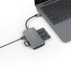 USB-хаб EnergEA AluHUB HD PRO 2 8-in-1 USB-C 3.1, USB-A, HDMI, RJ-45, SD/Micro SD. Цвет: серый