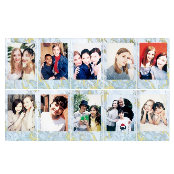 Картридж FUJIFILM Colorfilm Instax MINI Blue Marble с цветной рамкой, 10 листов