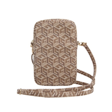 Сумка Guess Wallet Zipper Pouch G CUBE для iPhone. Цвет: коричневый