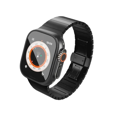 Ремешок из нержавеющей стали VLP Titanium Band для Apple Watch 42мм/44мм/45мм/49мм. Цвет: черный