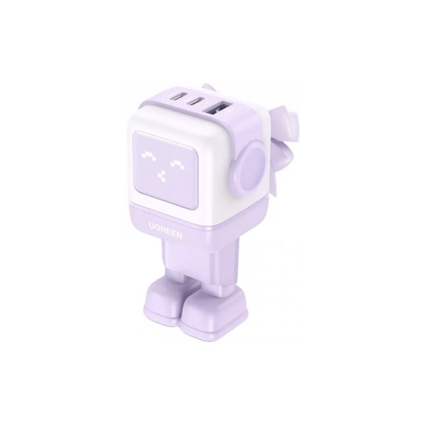 Сетевое зарядное устройство UGREEN CD361 UNO Robot 65W. Цвет: сиреневый