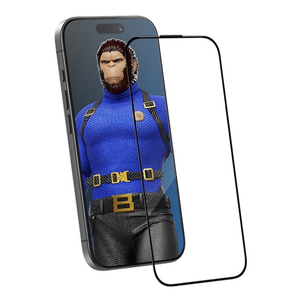 Защитное стекло BlueO Crystal Anti-Scratch Anti-Static Black для iPhone 16 Pro Max