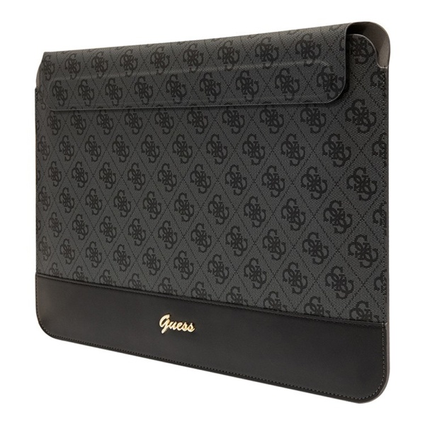 Чехол Guess Sleeve 4G Bottom stripe Metal logo для ноутбуков 13"/14". Цвет: черный