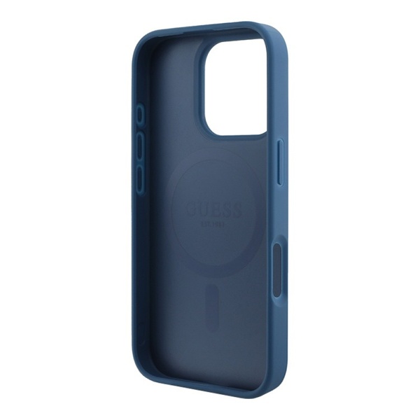 Чехол Guess PC/TPU 4G Tone On Tone MagSafe для iPhone 16 Pro Max. Цвет: белый