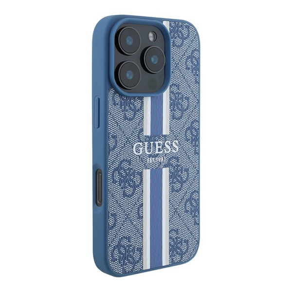 Чехол Guess PC/TPU 4G Tone On Tone MagSafe для iPhone 16 Pro Max. Цвет: белый
