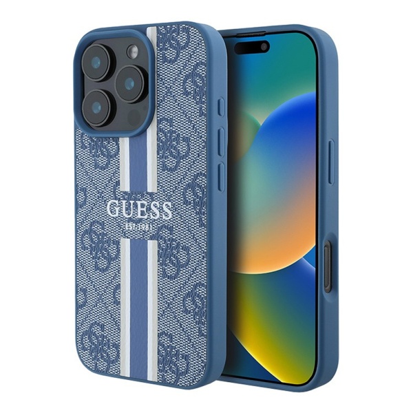 Чехол Guess PC/TPU 4G Tone On Tone MagSafe для iPhone 16 Pro Max. Цвет: белый