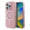 Чехол Guess PC/TPU Diamond Rhinestone Circle MagSafe для iPhone 16 Pro Max. Цвет: розовый