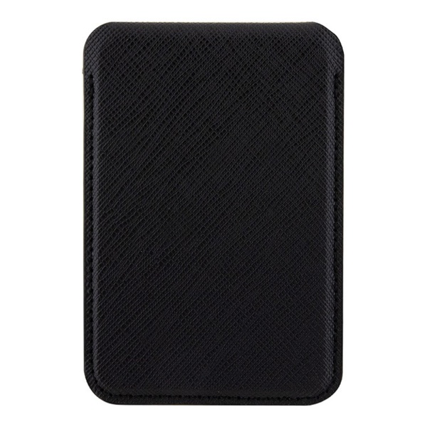Магнитный бумажник Guess Wallet Cardslot MagSafe PU Saffiano Triangle metal logo. Цвет: черный