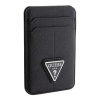 Магнитный бумажник Guess Wallet Cardslot MagSafe PU Saffiano Triangle metal logo. Цвет: черный