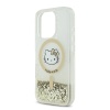 Чехол Hello Kitty Liquid Glitter Gold Fever для iPhone 16 Pro. Цвет: белый