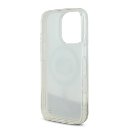 Чехол Hello Kitty Liquid Glitter Gold Fever для iPhone 16 Pro. Цвет: белый