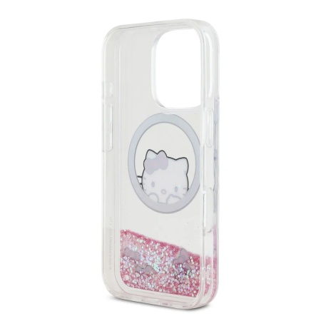 Чехол Hello Kitty Liquid Glitter Sweet Kitty Bows для iPhone 16 Pro. Цвет: белый