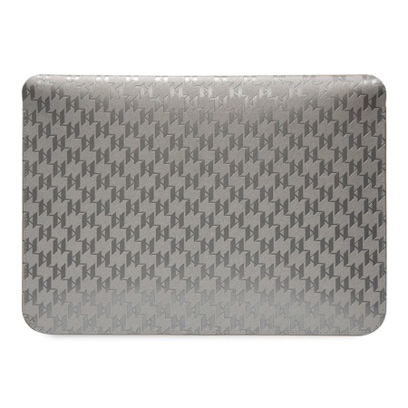Чехол Lagerfeld  Saffiano Sleeve Monogram NFT Choupette для ноутбуков 16". Цвет: серебристый