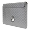 Чехол Lagerfeld  Saffiano Sleeve Monogram NFT Choupette для ноутбуков 16". Цвет: серебристый