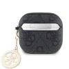 Чехол Lagerfeld PU Saffiano Monogram with ring NFT Metal Head Choupette для AirPods 4. Цвет: черный