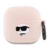 Чехол Lagerfeld Silicone case with ring NFT 3D Choupette для AirPods 4. Цвет: розовый