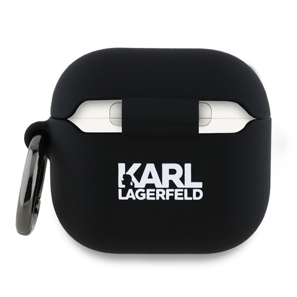 Чехол Lagerfeld Silicone case with ring NFT 3D Karl для AirPods 4. Цвет: черный