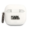 Чехол Lagerfeld Silicone case with ring NFT 3D Karl для AirPods 4. Цвет: белый