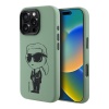 Чехол Lagerfeld Liquid Silicone NFT Graffiti Karl Ikonik для iPhone 16 Pro Max. Цвет: хаки