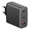 Адаптер питания EnergEA AmpCharge Gan100 2USB-C/1USB-A, PD/PPS/QC3.0, 100W. Цвет: серый