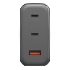 Адаптер питания EnergEA AmpCharge Gan100 2USB-C/1USB-A, PD/PPS/QC3.0, 100W. Цвет: серый