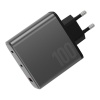 Адаптер питания EnergEA AmpCharge Gan100 2USB-C/1USB-A, PD/PPS/QC3.0, 100W. Цвет: серый