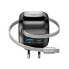 СЗУ Havit UC250 A EU, 35Вт, USB-A + USB-C + кабель USB-C + зарядка для часов. Цвет: черный