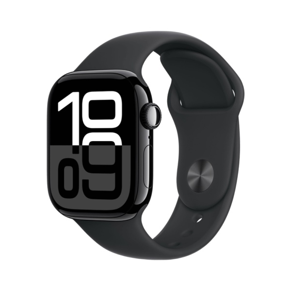 Apple Watch Series 10, 46мм, корпус из алюминия черного цвета, Спортивный ремешок, (M/L)