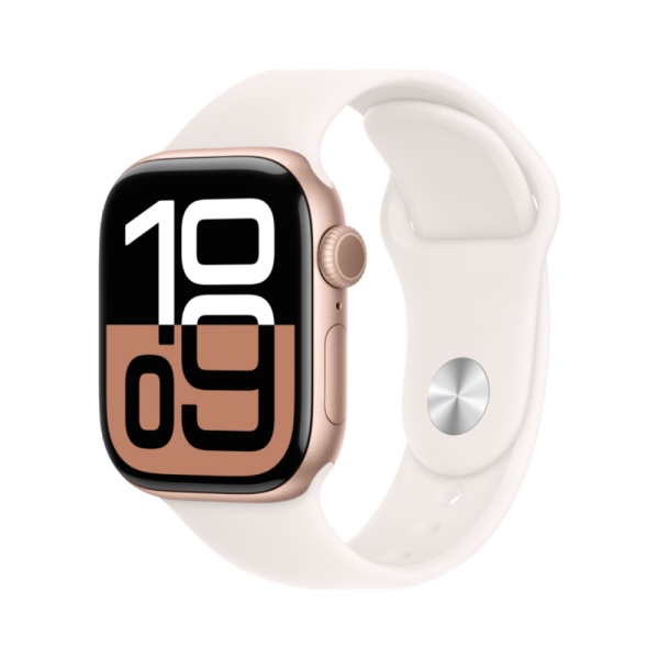 Apple Watch Series 10, 46мм, корпус из алюминия розового цвета, Спортивный ремешок (M/L)