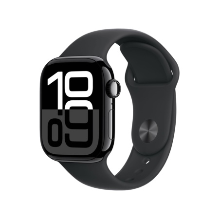 Apple Watch Series 10, 42мм, корпус из алюминия черного цвета, Спортивный ремешок (M/L)