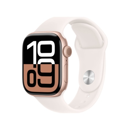Apple Watch Series 10, 42мм, корпус из алюминия розового цвета, Спортивная петля