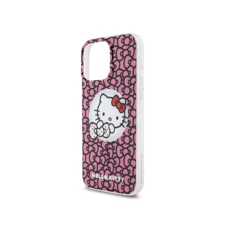 Чехол Hello Kitty PC/TPU Full Bow MagSafe для iPhone 16 Pro Max. Цвет: розовый