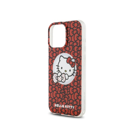 Чехол Hello Kitty PC/TPU Full Bow MagSafe для iPhone 16 Pro Max. Цвет: красный