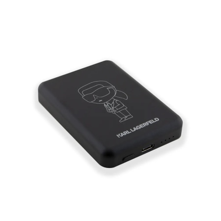 Внешний аккумулятор Lagerfeld NFT Iconic Karl Outlines MagSafe, 5000mAh. Цвет: черный