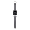 Ремешок кожаный Lagerfeld Leather Saffiano Monogram для Apple Watch 42/44/45/49мм. Цвет: серебристый