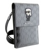 Сумка Lagerfeld Wallet Phone Pouch Saffiano Monogram NFT Karl Ikonik для iPhone. Цвет: серебристый
